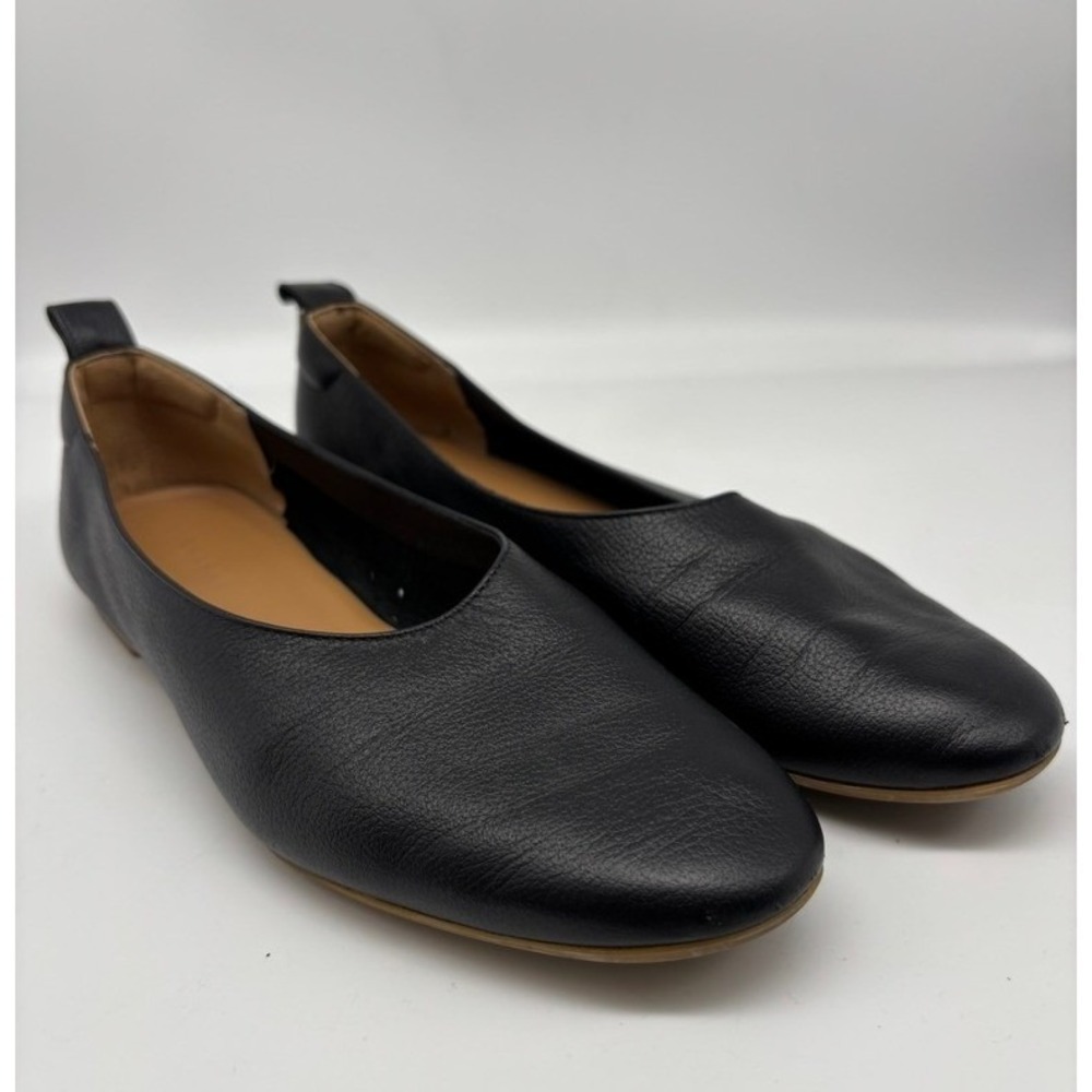 Everlane The Day Glove Flats Women 7.5 Black Italian Leather Round Toe Slip On